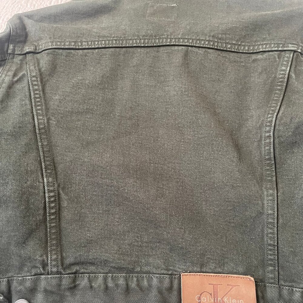Calvin Klein Jeans Denim Jacket (Forest Green) - Picture 3 of 5